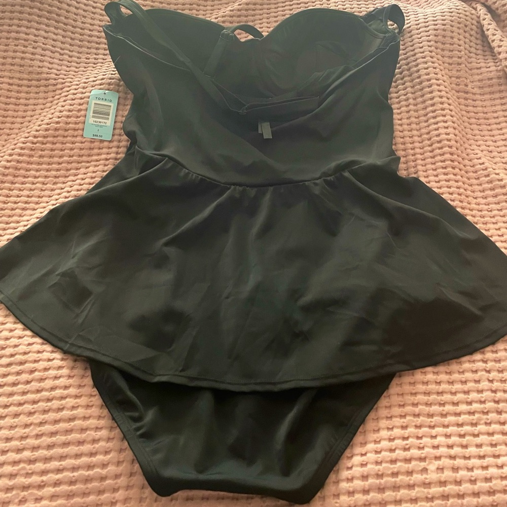 Torrid size 2 peplum swimsuit